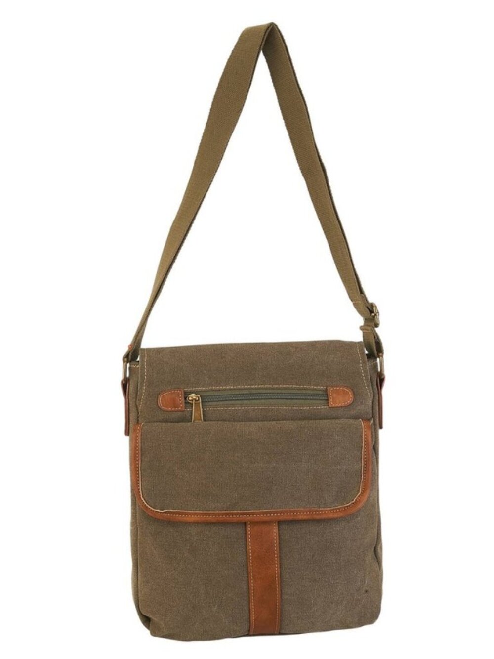 Unisex Cargoit Green Essex Crossbody Cotton Canvas